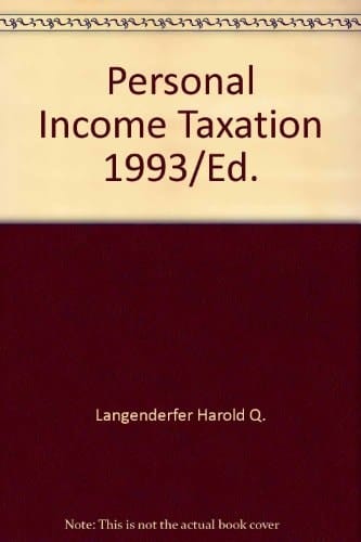 Personal Income Taxation 1993/Ed.