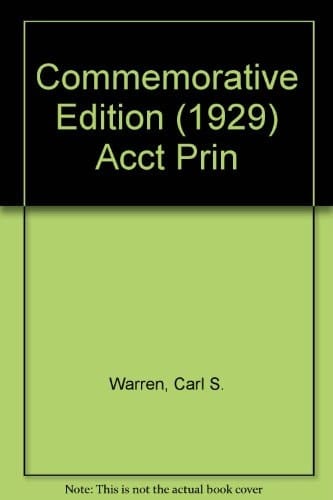 Accounting Principles Commemorative Edition (1929)