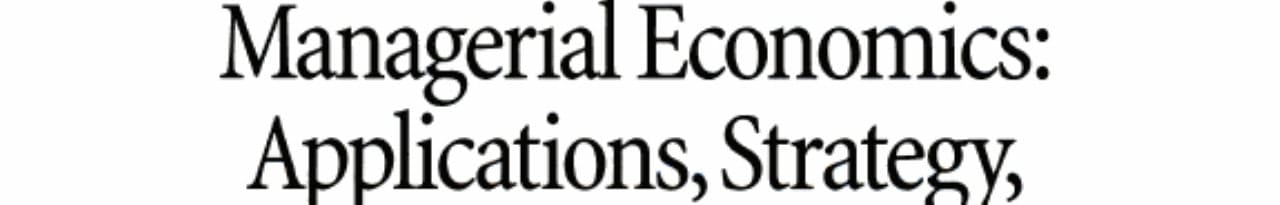 Managerial Economics