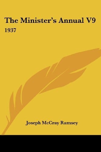 The Minister's Annual: 1937