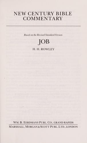 New Century Bible Commentary the Book Of (New Century Bible (Sheffield))