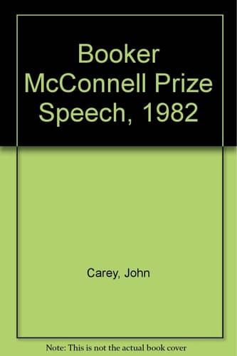 The 1982 Booker McConnell Prize Speech