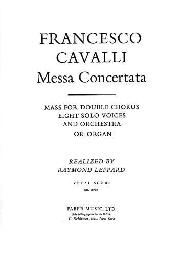 Messa Concertata Vocal Score