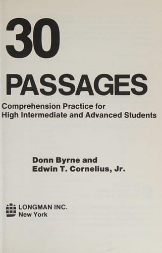 30 Passages: Comprehension Practice for High Intermediate and Advanced Students