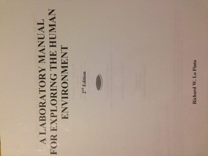 A Laboratory Manual for Exploring the Human Environment