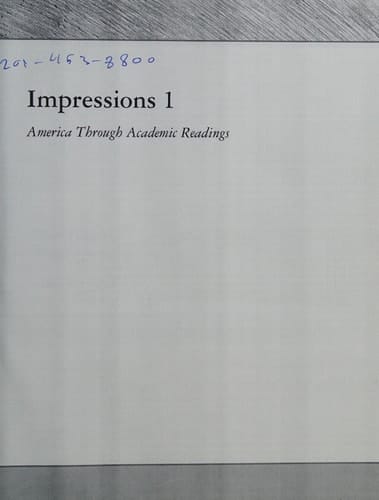 Impressions 1 America Through Academic Readings