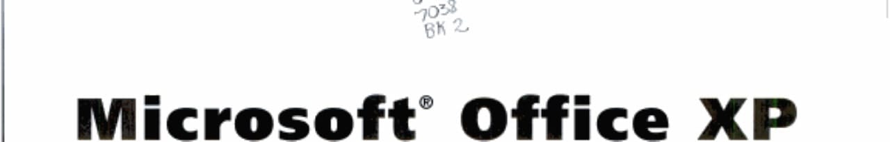 Microsoft Office XP Advanced Course
