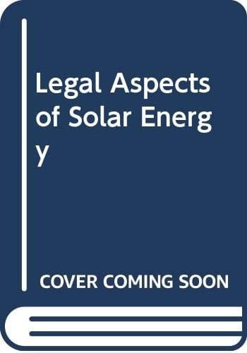Legal aspects of solar energy