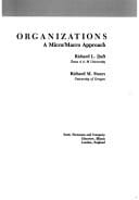 Organizations: A Micro-Macro Approach