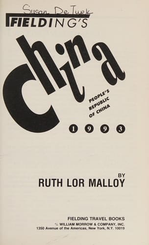 Fielding's People's Republic of China, 1993