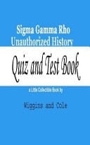Sigma Gamma Rho Unauthorized History Quiz and Test Book