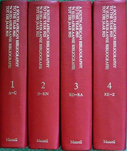 'N Suid-Afrikaanse Bibliografie Tot Die Jaar 1925