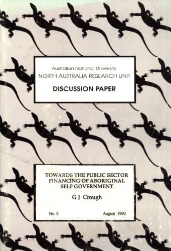 Towards the Public Sector Financing of Aboriginal Self Government