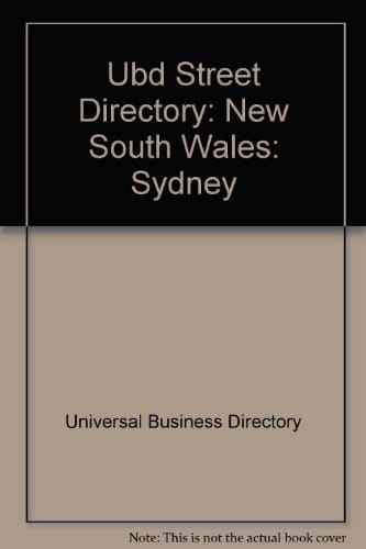 UBD Sydney Street Directory 1998