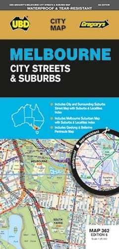 Melbourne City Street Suburb Map 362 6ed
