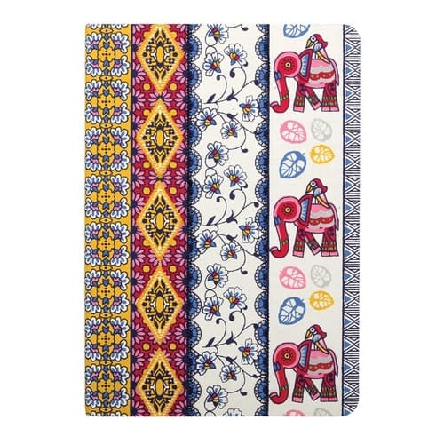 Amrita Sen Elephant with Multi-Stripe Handmade Embroidered Journal
