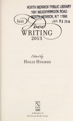 Best Food Writing 2013