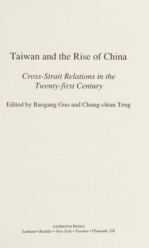 Taiwan and the Rise of China