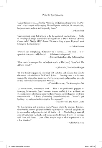 Bowling Alone: Revised and Updated