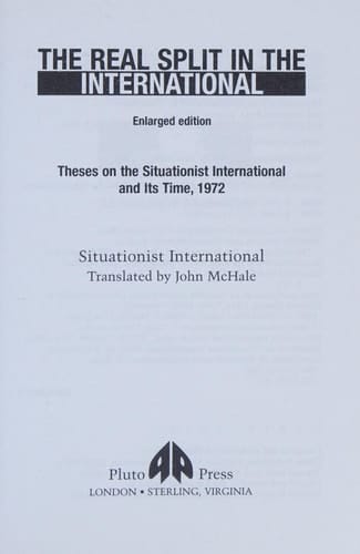 The Real Split in the International