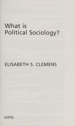What is Political Sociology? (What is Sociology?)