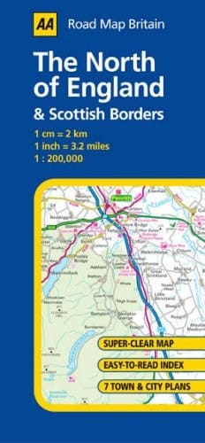 Road Map Britain 08 North of England & Scottish Borders 1 : 200 000 AA Automobile Association