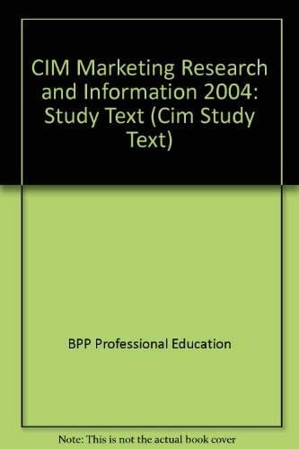 Cim Marketing Research and Information - Study Text