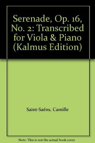 Serenade, Op. 16, No. 2 Transcribed for Viola and Piano