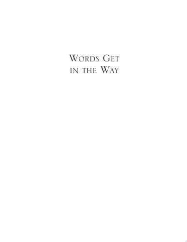 Words Get In the Way