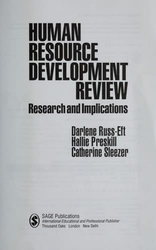 Human Resource Development Review Research and Implications