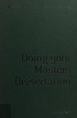 Doing Your Masters Dissertation (SAGE Study Skills Series)