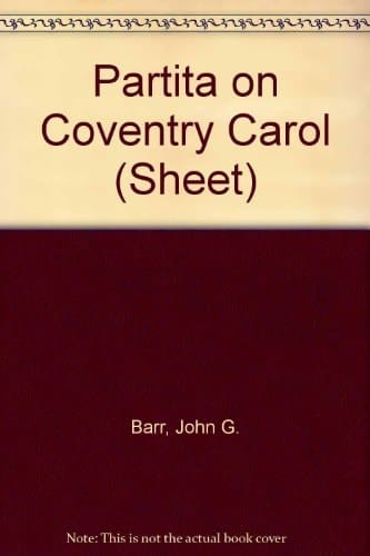 Partita on Coventry Carol" Sheet