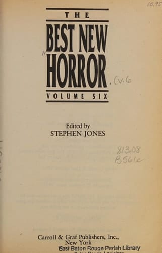 The Best New Horror (Mammoth Book of Best New Horror)