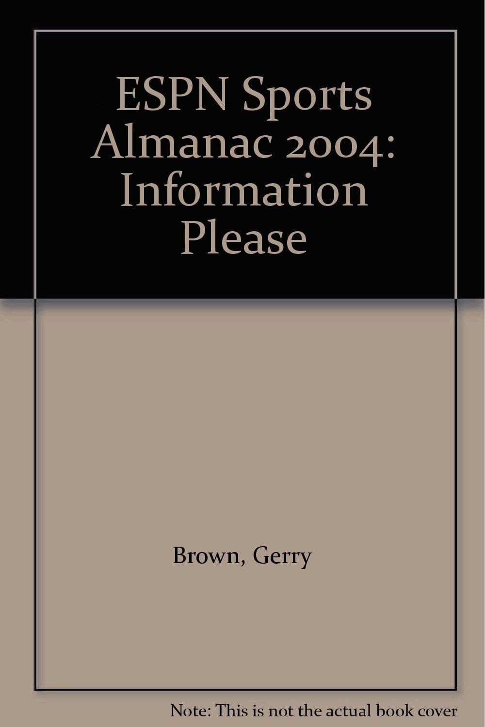 ESPN Sports Almanac 2004 Information Please