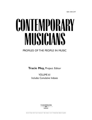 Contemporary Musicians Profiles of the People in Music