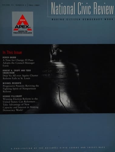 National Civic Review, No. 3, Fall 2005