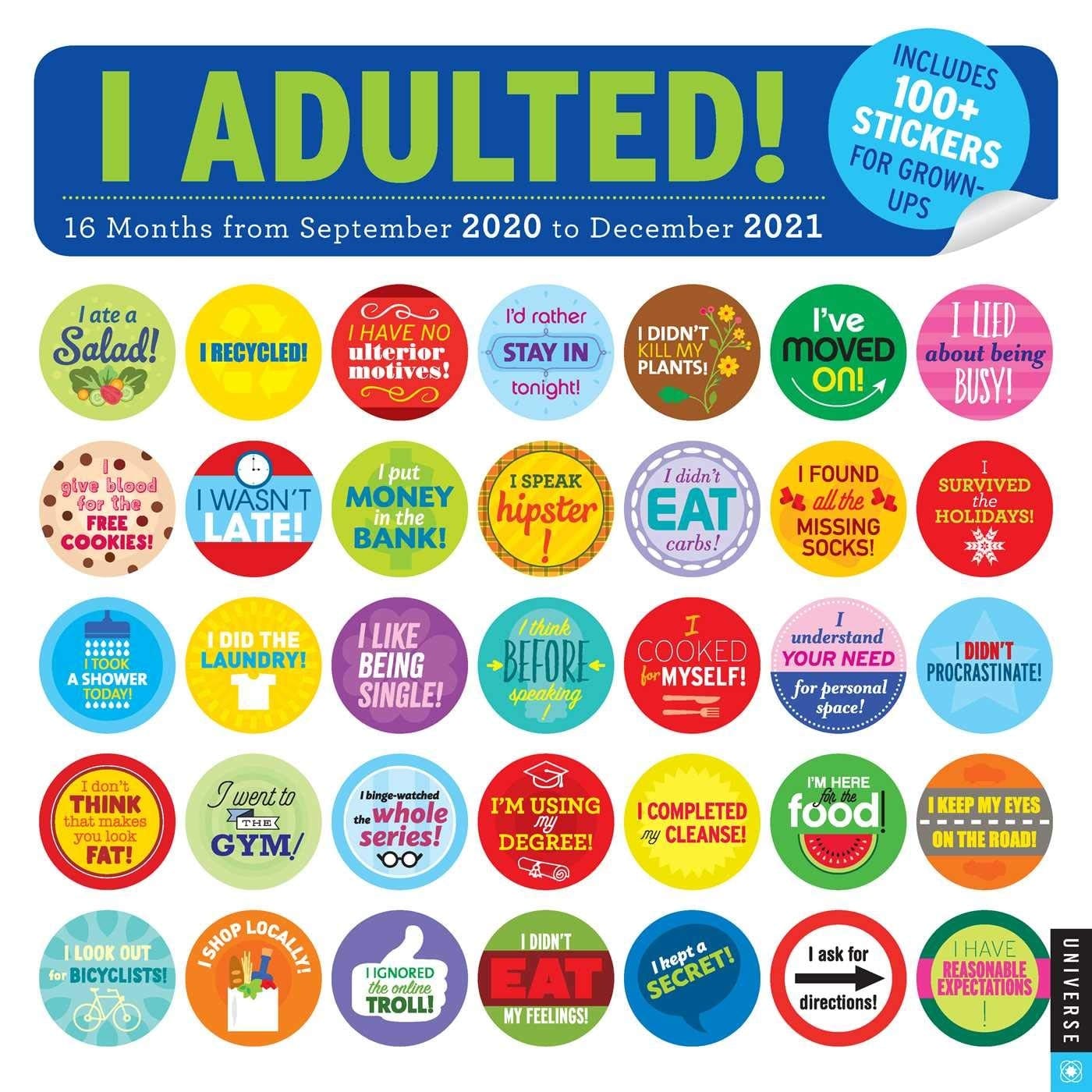 I Adulted! 2020-2021 16-Month Wall Calendar