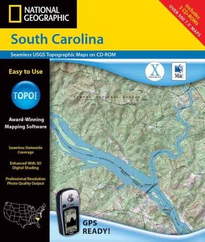 South Carolina Seamless USGS Topographic Maps on CD-ROM.