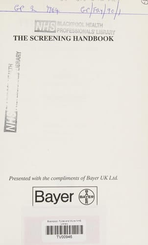 The Screening Handbook A Practitioner’s Guide