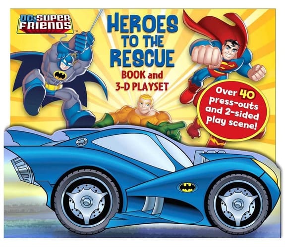 DC Super Friends: Heroes to the Rescue Book and 3-D Playset