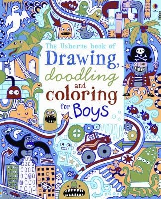 The Usborne Book of Drawing Doodling and Coloring for Boys