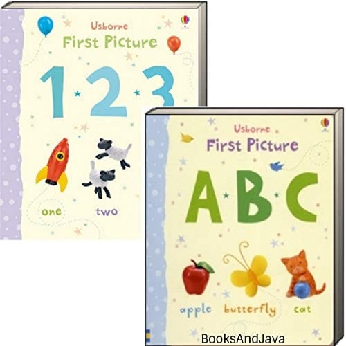Usborne First Picture Book ABC & First Picture Book 123 Pack