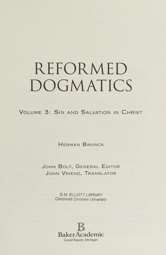 Reformed dogmatics