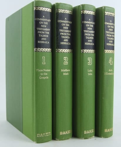 A commentary on the New Testament from the Talmud and Hebraica, Matthew -- I Corinthians