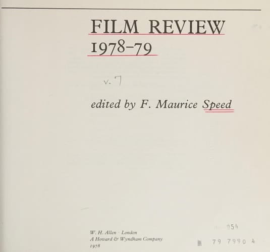 Film Review 1978-1979
