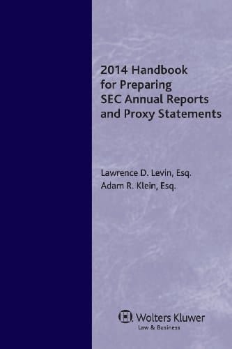2014 Handbook for Preparing SEC Annual Reports and Proxy Statements