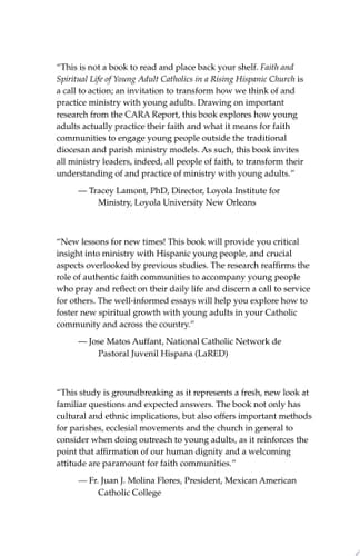 Faith and Spiritual Life of Young Adult Catholics in a Rising Hispanic Church