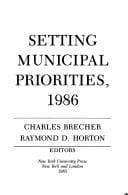 Setting Municipal Priorities, 1986