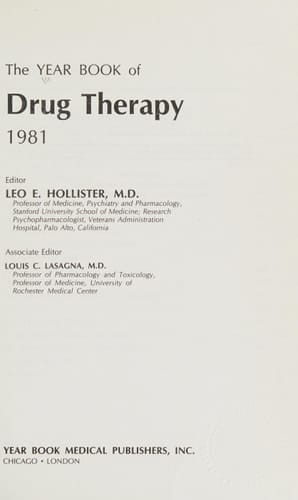 The Year Book of Drug Therapy 1981