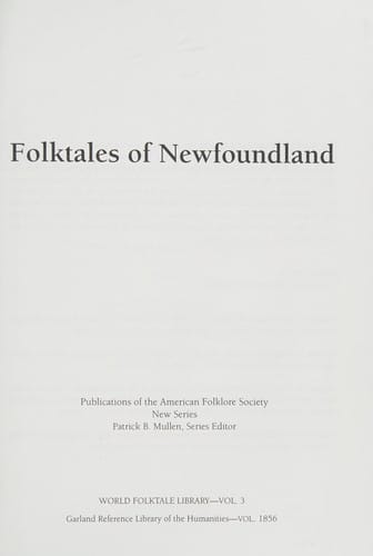 FOLKTALES OF NEWFOUND  2V (The World Folktale Library)